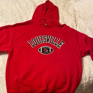 J. America Red Louisville Cardinals Hoodie